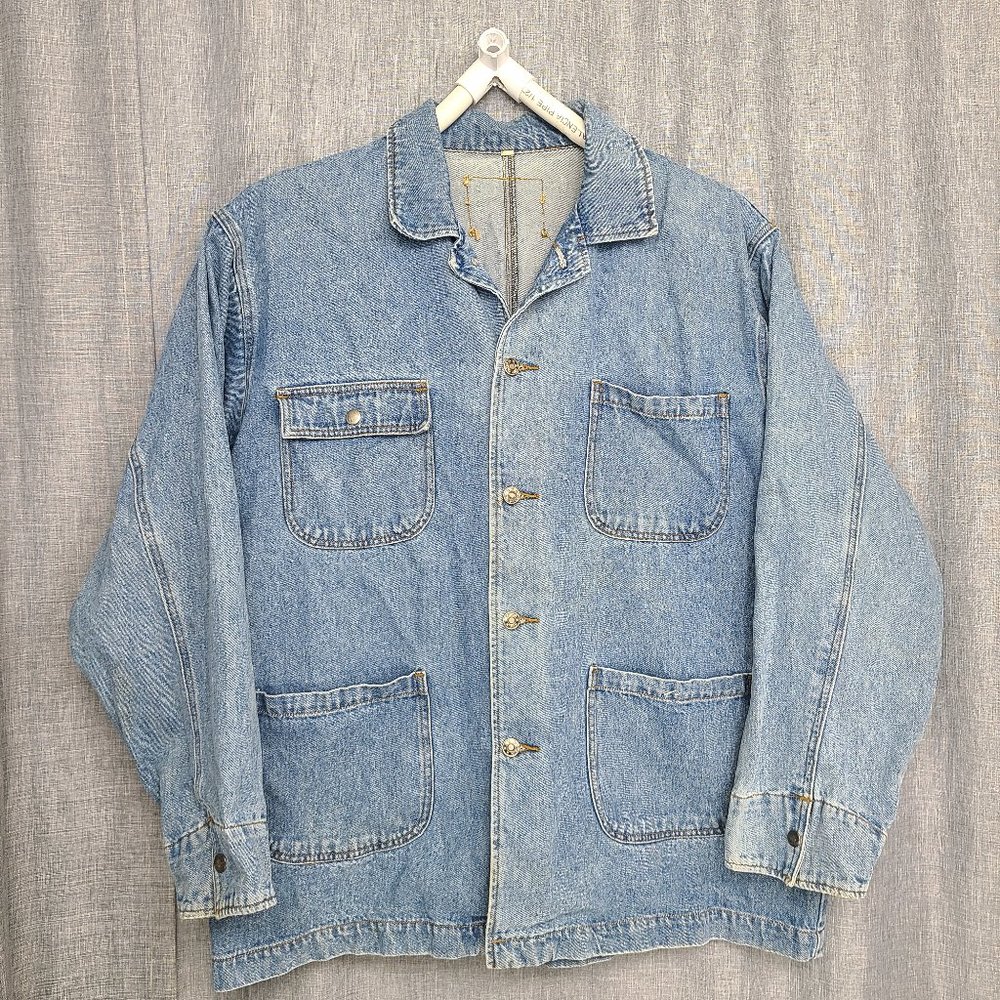Jean Jacket Unbranded Oversized Large Pockets Size L Blue Jean